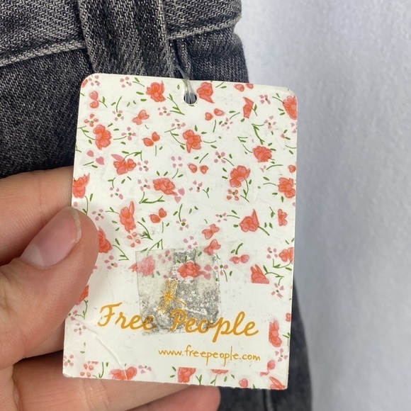 We The Free NWT Sanded Black Distressed Unique Pleated Skirt - Size 26 - Picture 7 of 15